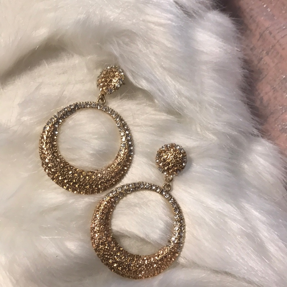 Diamond hoop earrings